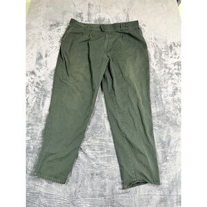 VTG Bugle Boys Mens Green Cotton Casual Pants Size 40x32  Relaxed Fit